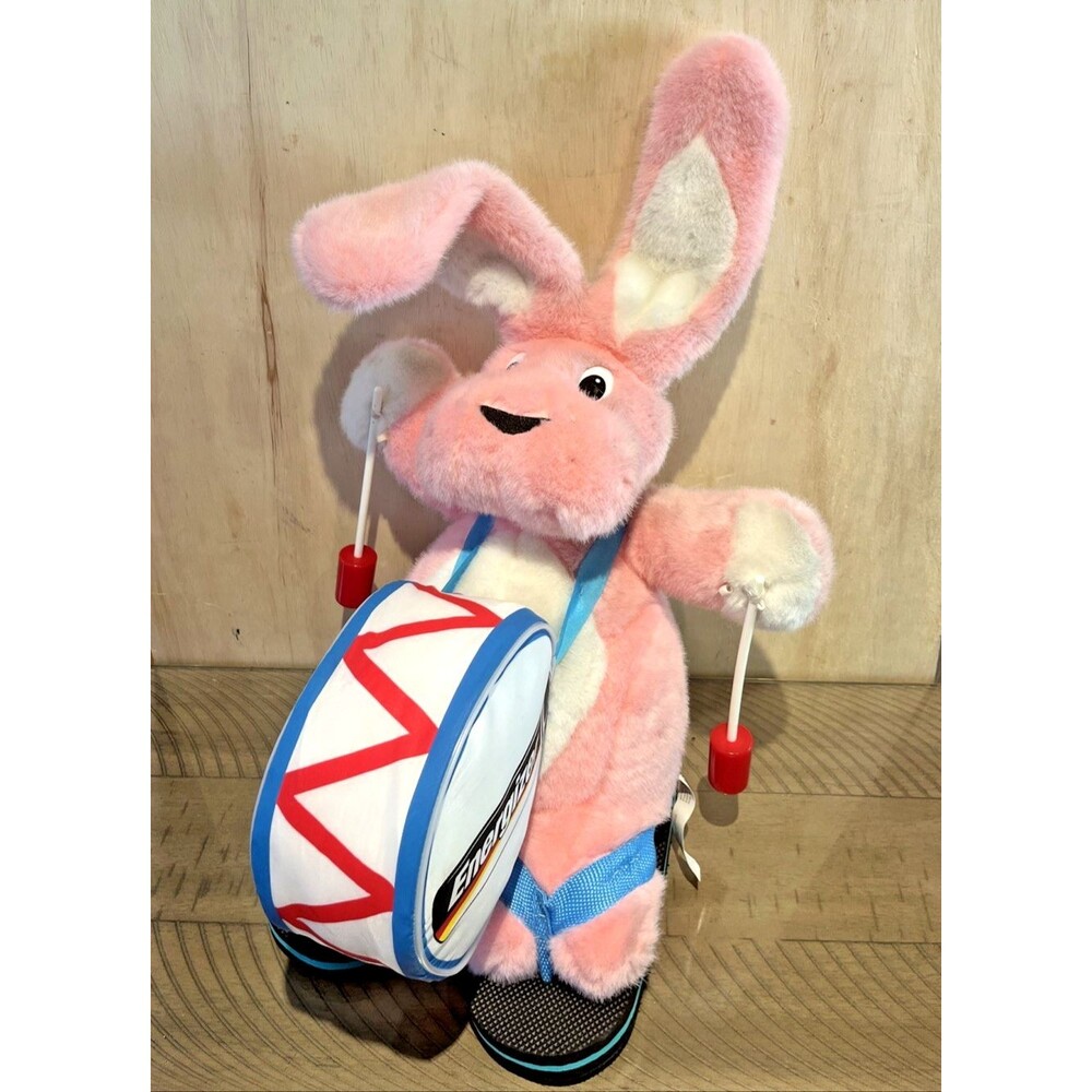 ENERGIZER Bunny Plush Flip Flops Drum Sticks Vintage
